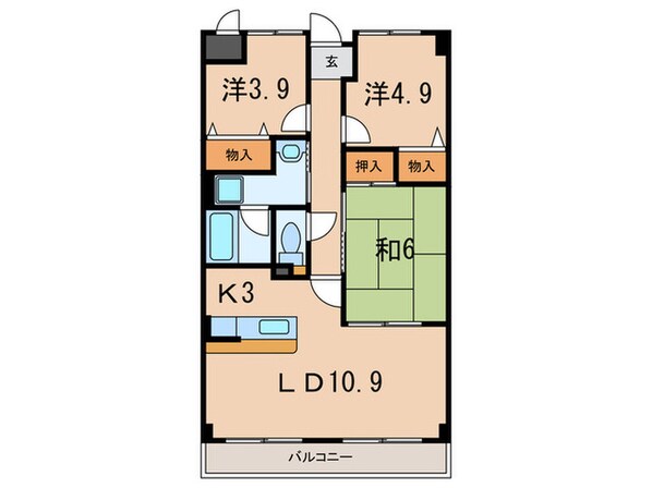 ベレッツァ芦屋Ⅰの物件間取画像